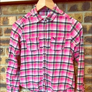 Ambercrombie  and Fitch pink flannel